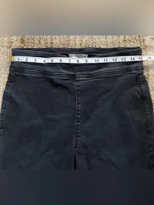 We The Free Black Pull On Bootcut Flare Jeans Denim Pants Womens Size M Boho thumbnail 2