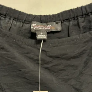 Madewell black spaghetti strap top w stretchy‎ back at top thumbnail 3