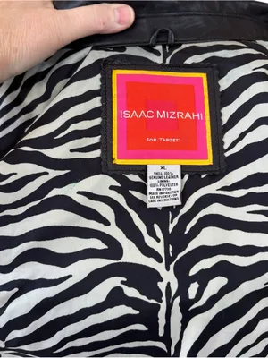 Isaac Mizrahi for Target leather jacket, size XL, outdoors, preppy, fall, dressy thumbnail 7