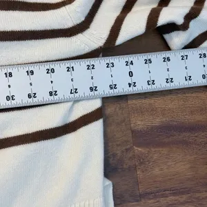 Hatch Maternity Merino Wool Striped Sweater Cream Brown Size 0 thumbnail 7