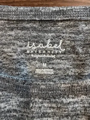 Isabel Maternity by Ingrid & Isabel Heathered Gray Top Size Medium - C11-270 thumbnail 2