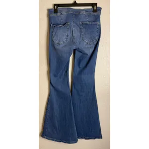 Free People‎ Womens 29R Just Float On Flare Jeans Blue High Rise Stretch Denim thumbnail 2