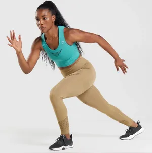 Gymshark Energy Seamless Leggings Perforated Tan Women’s XS Workout Gym Athletic thumbnail 1
