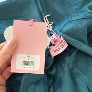 New Juicy Couture Sea Velour tracksuit Set with Rhinestones size medium thumbnail 3