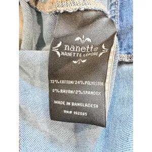 Nanette Lepore Blue Denim Vest Bow Detail Size S Western Y2K Cowgirl thumbnail 10
