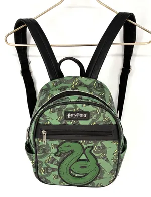 Loungefly Harry Potter Slytherin Mini Backpack Green Snake Hogwarts Bag thumbnail 1