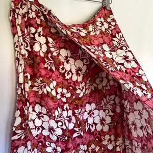 Red floral midi wraparound skirt fabric fabric rectangle 27‎ inches X 20 inches thumbnail 2