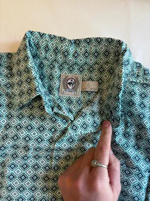 Cinch Diamond Print Western Classic Fit Button Up Shirt thumbnail 2
