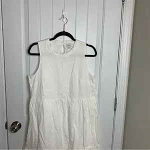 J Crew‎ white sleeveless tiered midi dress size 10 vacation cruise bridal shower thumbnail 3