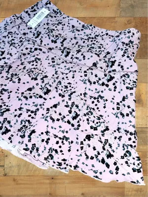 Aritzia Sunday Best Women’s Size 6 Clover Purple Zelda Mini Skirt • Floral Lined thumbnail 3