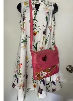Kate Spade Pink Leather Crossbody With Customized thumbnail 10
