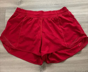 Lululemon Hotty Hot Short Long 4" Dark Red Women Size 10 thumbnail 1
