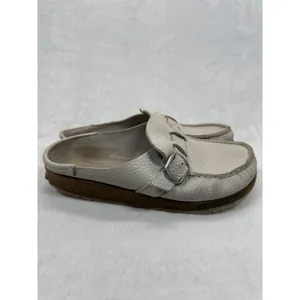 Birkenstock Leather Clogs Mules Buckle Slides‎ Neutral Size 40 US 9 thumbnail 4