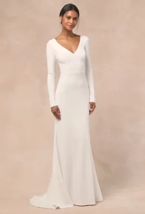 Lulus New Feeling of Forever White Long Sleeve Mermaid Maxi Dress thumbnail 10