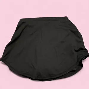 SheIn Black mini athletic skirt with drawstring thumbnail 2