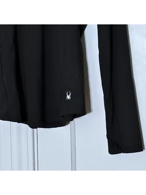 NWT Spyder Active Black Long Sleeve 1/4 Zip Activewear Top Ladies Large Gym thumbnail 5