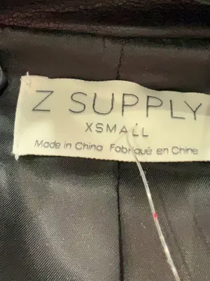 Z Supply Sandelle Black Faux Leather Blazer XS Going Out Indie Minimalist Edgy thumbnail 8