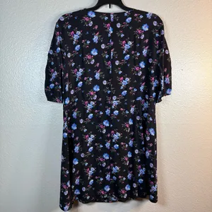 Wild Fable Floral Black Dress XL thumbnail 4
