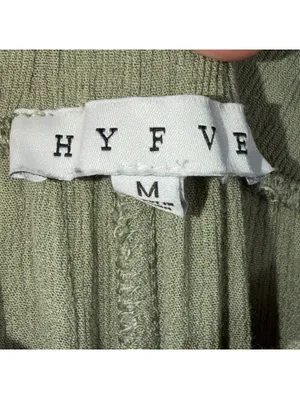 HYFVE Sage Green Tie Strap Wide Leg Jumpsuit Women’s Medium thumbnail 6