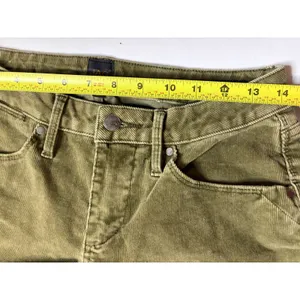 JAG Olive Green Corduroy Pants Women Straight Leg Stretch Y2K Western Glove Work thumbnail 5