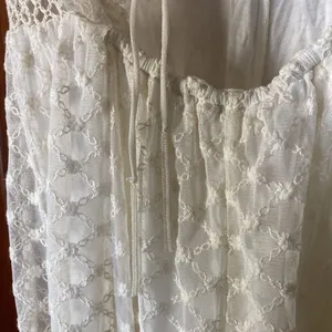 Free People Cleo Maxi Jumpsuit Lace Ruffle Cap Sleeve V-neck Wide Leg Cream S? thumbnail 8