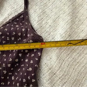 Brandy Melville Dark Brown Floral Camisole thumbnail 4
