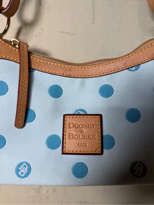 Dooney & Bourke Mini East West Slouch Bag Sky Blue Polka Dot Y2K thumbnail 13