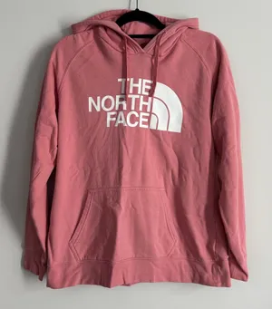 The North Face Women's Soft Pink Hoodie Size L thumbnail 1