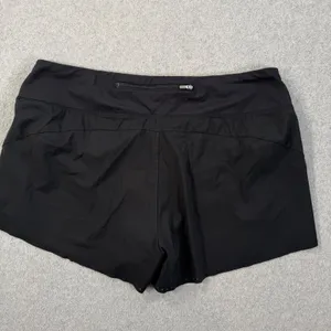 Athleta Laser Run Shorts Women's Large Black Zipper Pocket Lined Running Active thumbnail 7