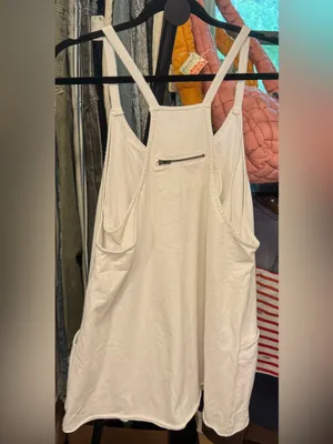NWOT Free People FP Movement Hot Shot Logo Mini Dress - White / Scarlet Buti - L thumbnail 9