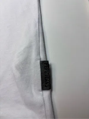 Pepe Jeans London Maggie White Tee with Gold Metallic Logo and Silver Studs NWOT thumbnail 7