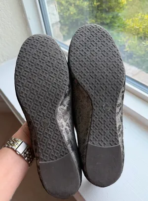 Tory Burch Luisa Anthracite Leopard Metallic Ballet Flats thumbnail 2