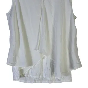 Bar III Womens Ivory Layered V-Neck Sleeveless Draped Blouse Top Large 43141 thumbnail 4