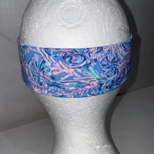 Lilly Pulitzer Twist Wrap Headband Chick Magnet Blue Floral Print Hair Accessory thumbnail 3