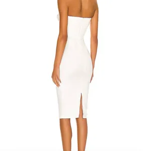 REVOLVE White Midi Strapless Dress thumbnail 2