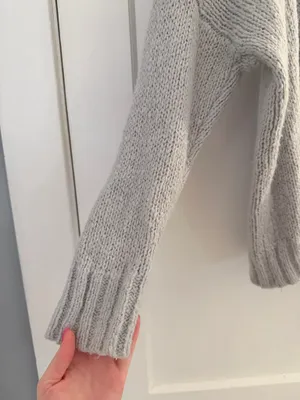 Aerie Grey Knit Sweater thumbnail 5