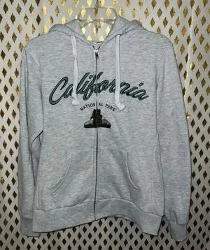 California zip up hoodie souvenir size L thumbnail 1