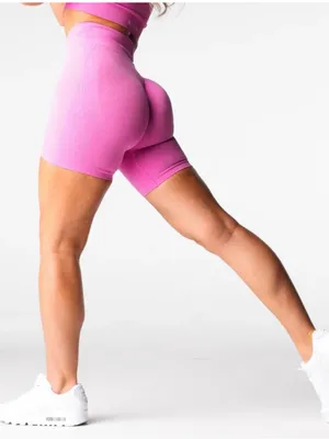 NEW NVGTN Bubble Gum Pink Knockout Seamless Shorts Small thumbnail 1