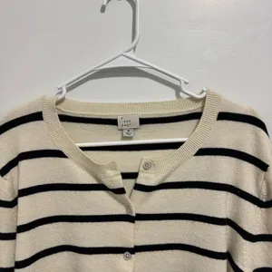 A New Day Striped button up cardigan sweater medium thumbnail 3