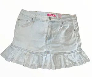 Zana Di y2k light wash denim skort thumbnail 1