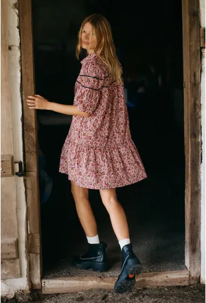 Anthropologie Maeve Leandra The Shirred Yoke Mini Dress thumbnail 7