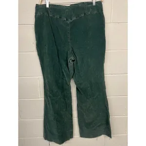 We The Free People SZ 35 plus sz Green Corduroy Flare Leg High Rise Seamed Pants thumbnail 3