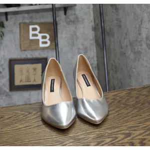 French Connection Womens Kate Flex Pumps Silver Gray 8.5M thumbnail 3
