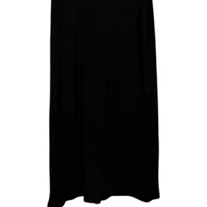 ZARA Ribbed Button Bodycon Midi Dress Strappy Stretch Slim Round Neck M Black thumbnail 6