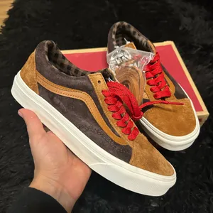 VANS old skool suede waterproof red lace up shoes sneakers new thumbnail 1