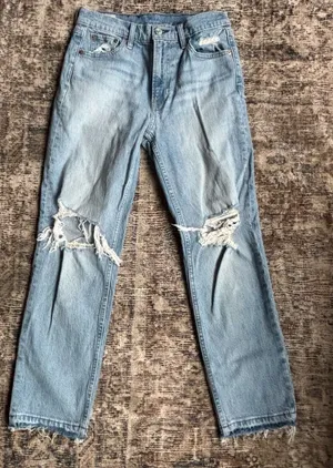 Gap cheeky straight high rise jeans thumbnail 1