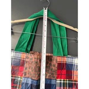 Aerie Patchwork Pattern Tote Bag with Green Handles thumbnail 4