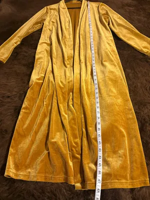 Gold Velvet Duster Cardigan – Size XL thumbnail 1