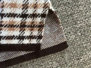 Ann Taylor Houndstooth Crewneck Sweater in Black, White & Brown | Women’s Size S thumbnail 10