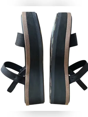 Rothy's The Lightweight Wedge Sandals, Black, Size 10.5, NWT No box thumbnail 7